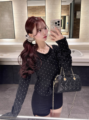 2Wayキルティングボストンバッグ