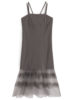 チュールドッキングキャミワンピース