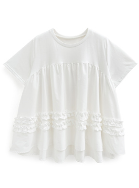 ドッキングフリルTシャツ