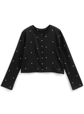 ハート刺繍カーディガン