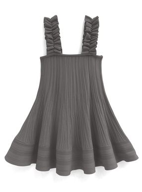 フリルペプラムニットキャミワンピース