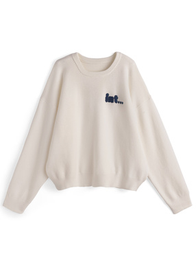 サガラロゴ刺繍ニットトップス