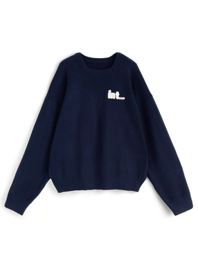 サガラロゴ刺繍ニットトップス