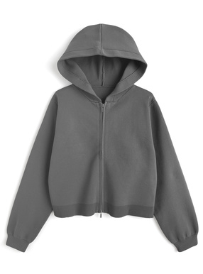 ダブルジップニットパーカー