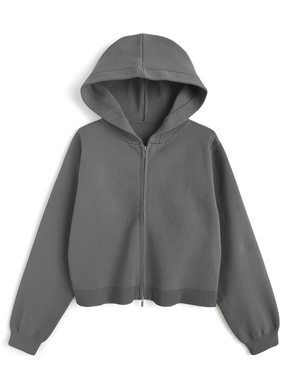 ダブルジップニットパーカー