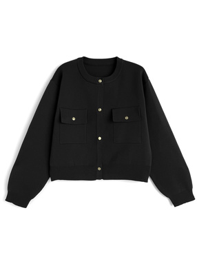 ゴールドボタンニットカーディガン