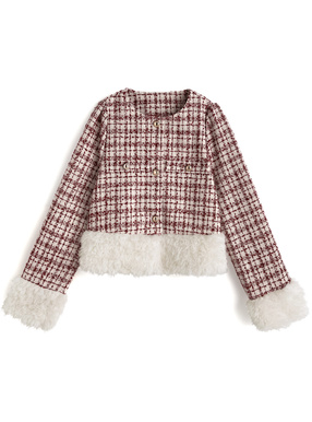 ファードッキングラメツイードジャケット