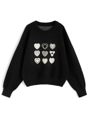 ハートロゴニットトップス