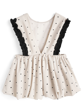 ドット柄フリルバルーンベスト