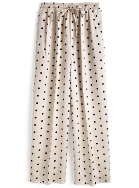 ドット柄ワイドパンツ