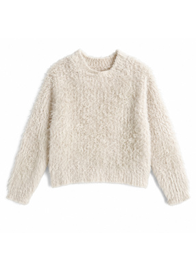 シャギーニットトップス