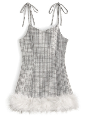 ファーラメツイードミニキャミワンピース