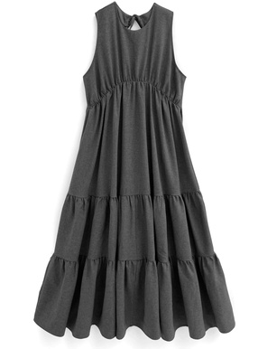 バックオープンティアードワンピース