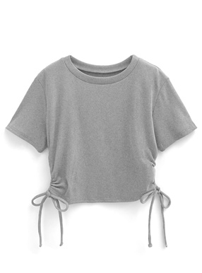 サイドドロストテレコリブトップス