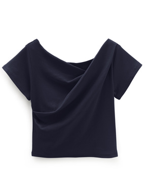 ショート丈ドレープトップス