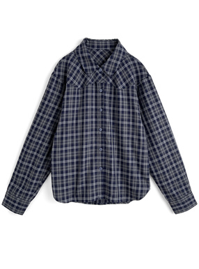 チェック柄シャツ