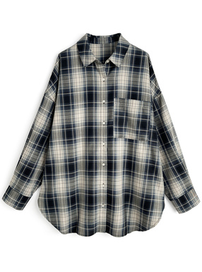 チェック柄オーバーシャツ