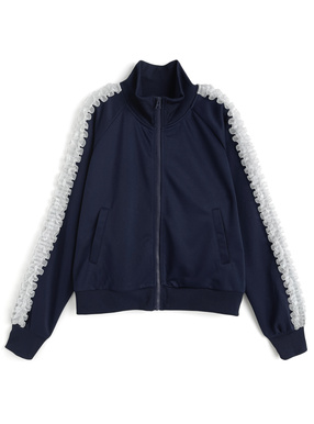 チュールフリルライントラックジャケット