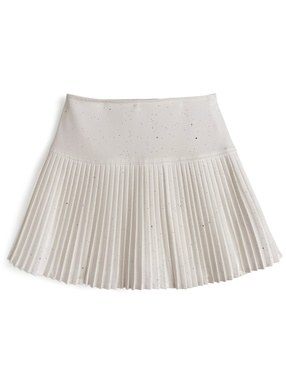 インパン付きラメプリーツミニスカート