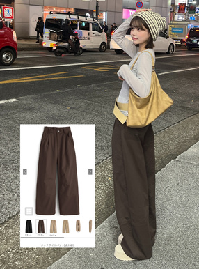 タックワイドパンツ