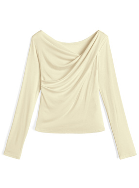 接触冷感3Wayシアードレープカシュクールトップス