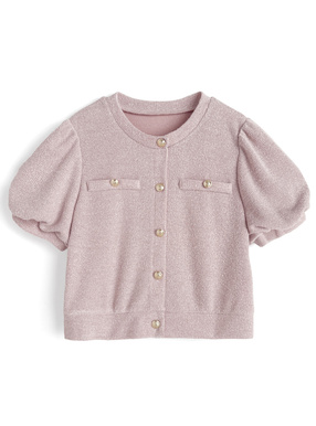 ゴールドボタンショート丈カーディガン