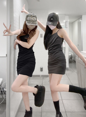 カップ付きドレープカシュクールキャミソールミニワンピース