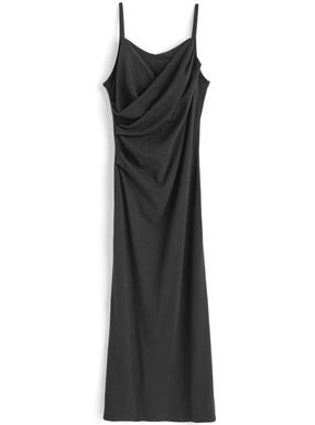 カップ付きドレープカシュクールキャミソールワンピース