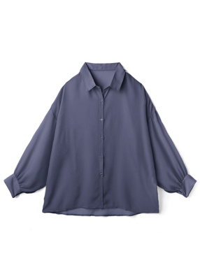 ドロップショルダーシアーシャツ