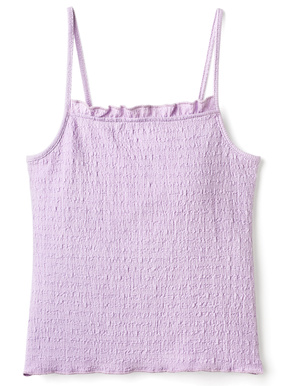 シャーリングジャガードフリルキャミソール