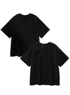 バックハートオープンTシャツ