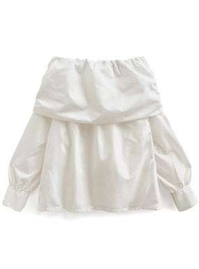 オフショルダードレープブラウス