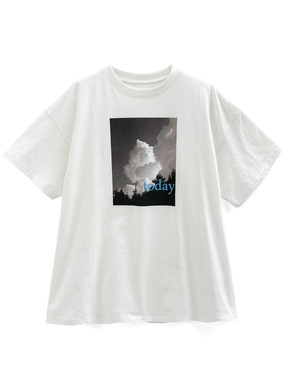 フォトプリントロゴTシャツ