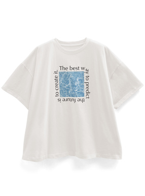 プリントTシャツ(ホワイト・白) | レディースファッション通販の