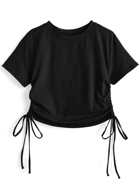 サイドドロストTシャツトップス