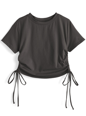サイドドロストTシャツトップス