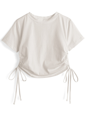 サイドドロストTシャツトップス