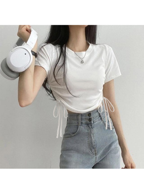 サイドドロストTシャツトップス