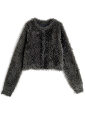 シャギーニットカーディガン