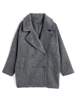 シャギーダブルコクーンコート