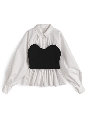 ビスチェドッキングシャツ