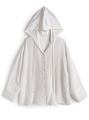 フード付きシャツ