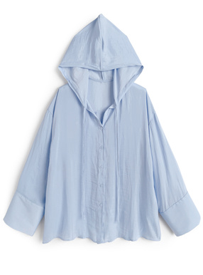 フード付きシャツ