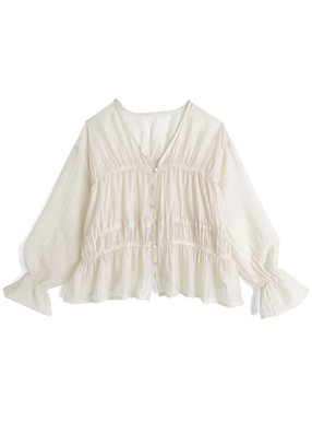 ギャザーシアーブラウス