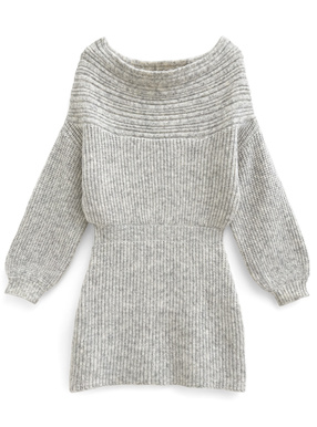 オフショルミニニットワンピース