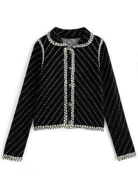 配色ラメニットカーディガン