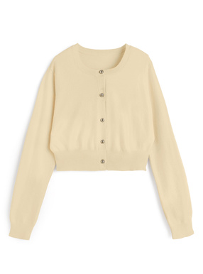 ゴールドボタンニットカーディガン