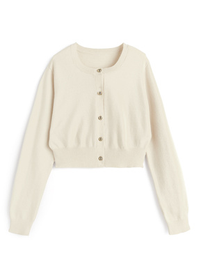 ゴールドボタンニットカーディガン