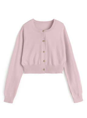 ゴールドボタンニットカーディガン