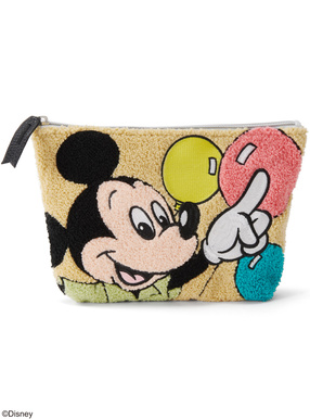 ディズニー　ミッキーもこもこポーチ